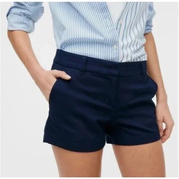J. Crew 3.5" Classic Chino Short Navy Blue H5616 Size 4 - Picture 1 of 10